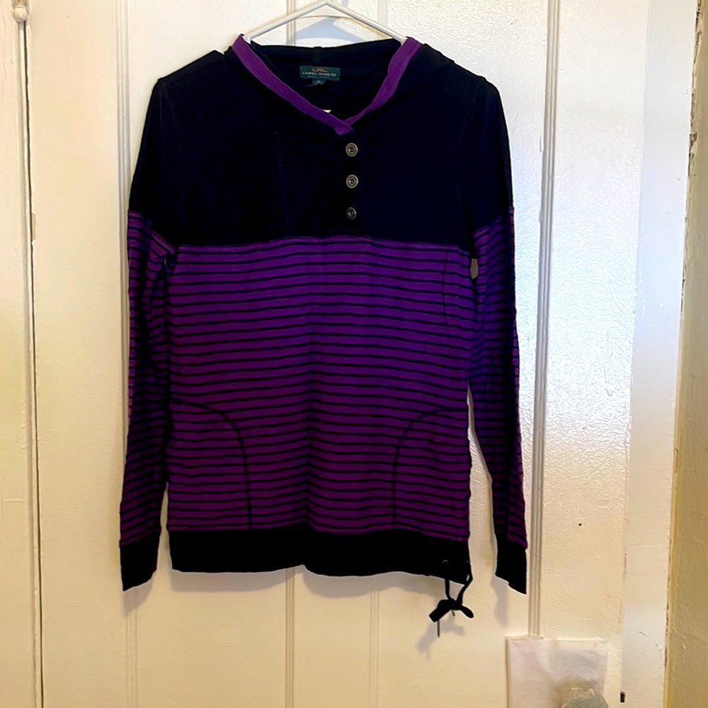 Women’s color blocked hoodie by Ralph Lauren.